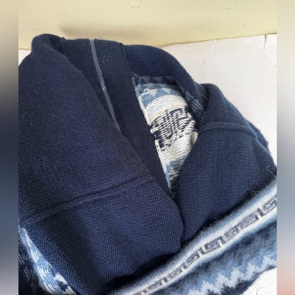 YUSUTEX Peru Alpaca Wool Artisan Cardigan Sweater Zip Jacket Soft Cozy Unisex L - Picture 9 of 16